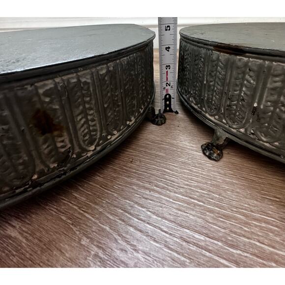 Cake Pans|Tin Cake Stands w/Feet|2pcs Medium & Large - Picture 7 of 7